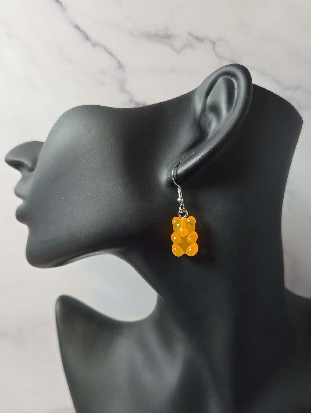 Orange Gummy Bear Dangle Earrings - Women Jewelry
